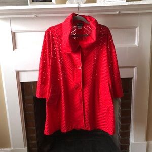 Damee Inc Red Circle Hope Design Full Swing Jacket